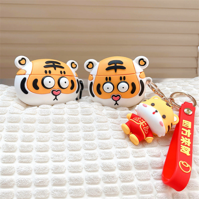 Tiger Wireless Earphone Cartoon Protective Case