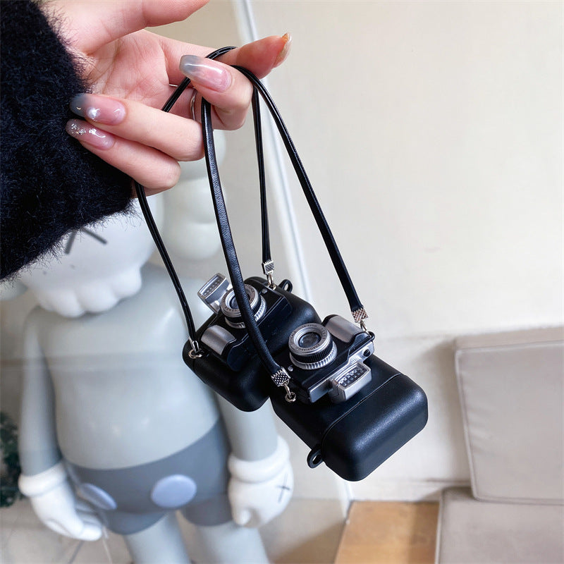 Protective Retro Camera Wireless Bluetooth Headset Case