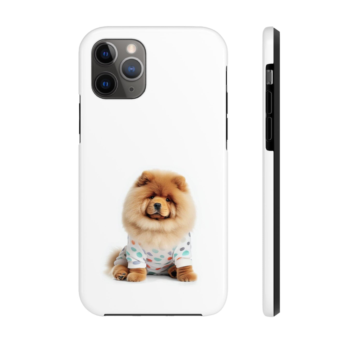 Fluffy Chow Chow Dog Touch Case for iPhone with Wireless Charging