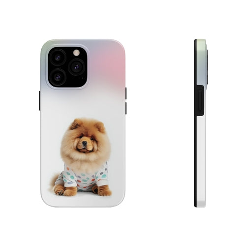 Fluffy Chow Chow Dog Touch Case for iPhone with Wireless Charging