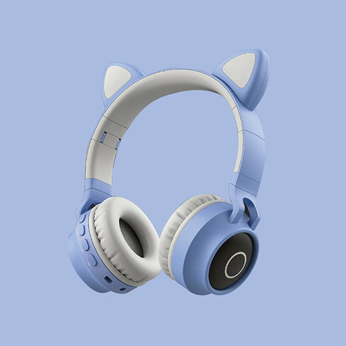 LED Light Cat Ear Headphones Wireless Bluetooth 5.0 Headset