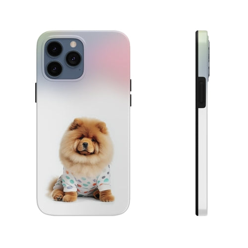 Fluffy Chow Chow Dog Touch Case for iPhone with Wireless Charging