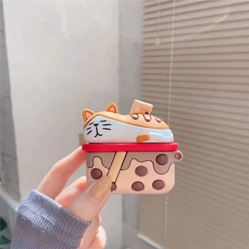 Cartoon Cute Cat Bluetooth Earphone Protective Cover