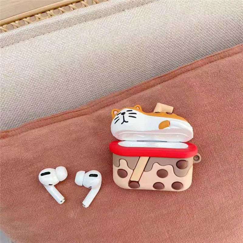 Cartoon Cute Cat Bluetooth Earphone Protective Cover