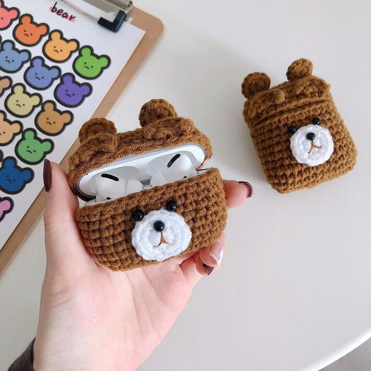 Plush Brown Bear Bluetooth Headset Case