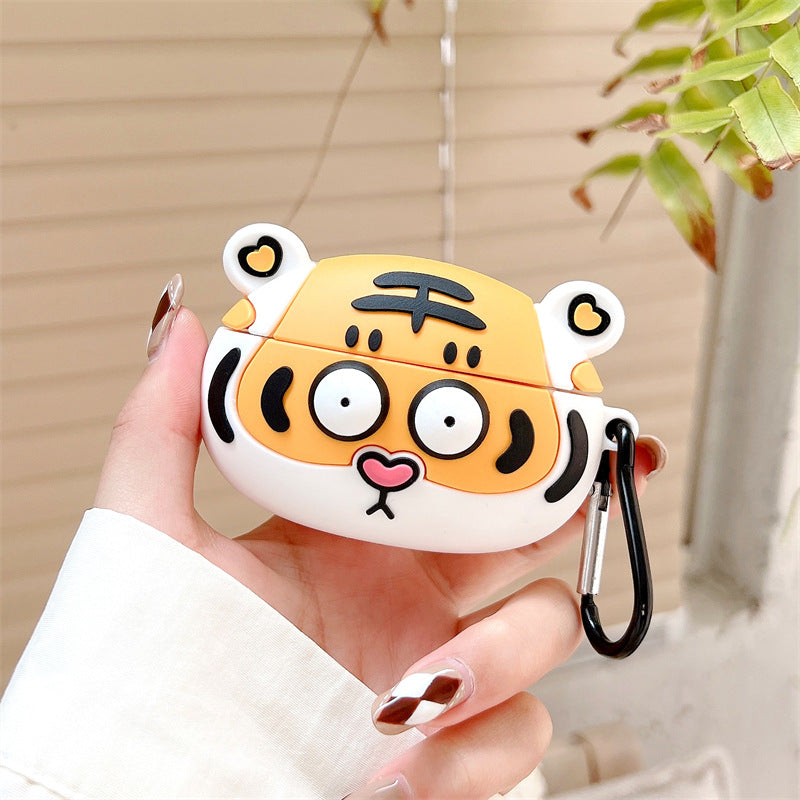 Tiger Wireless Earphone Cartoon Protective Case