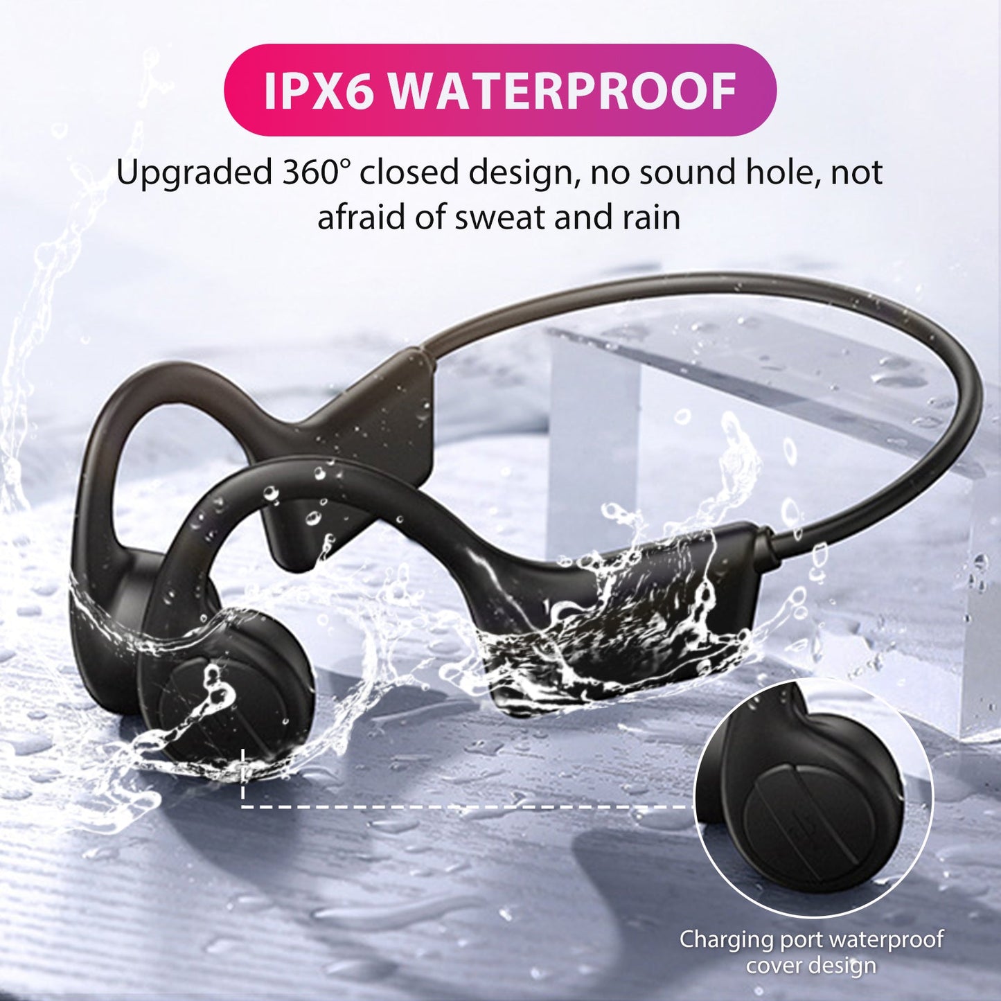 Waterproof Bone Conduction Headphones Perfect for Swimming Cycling