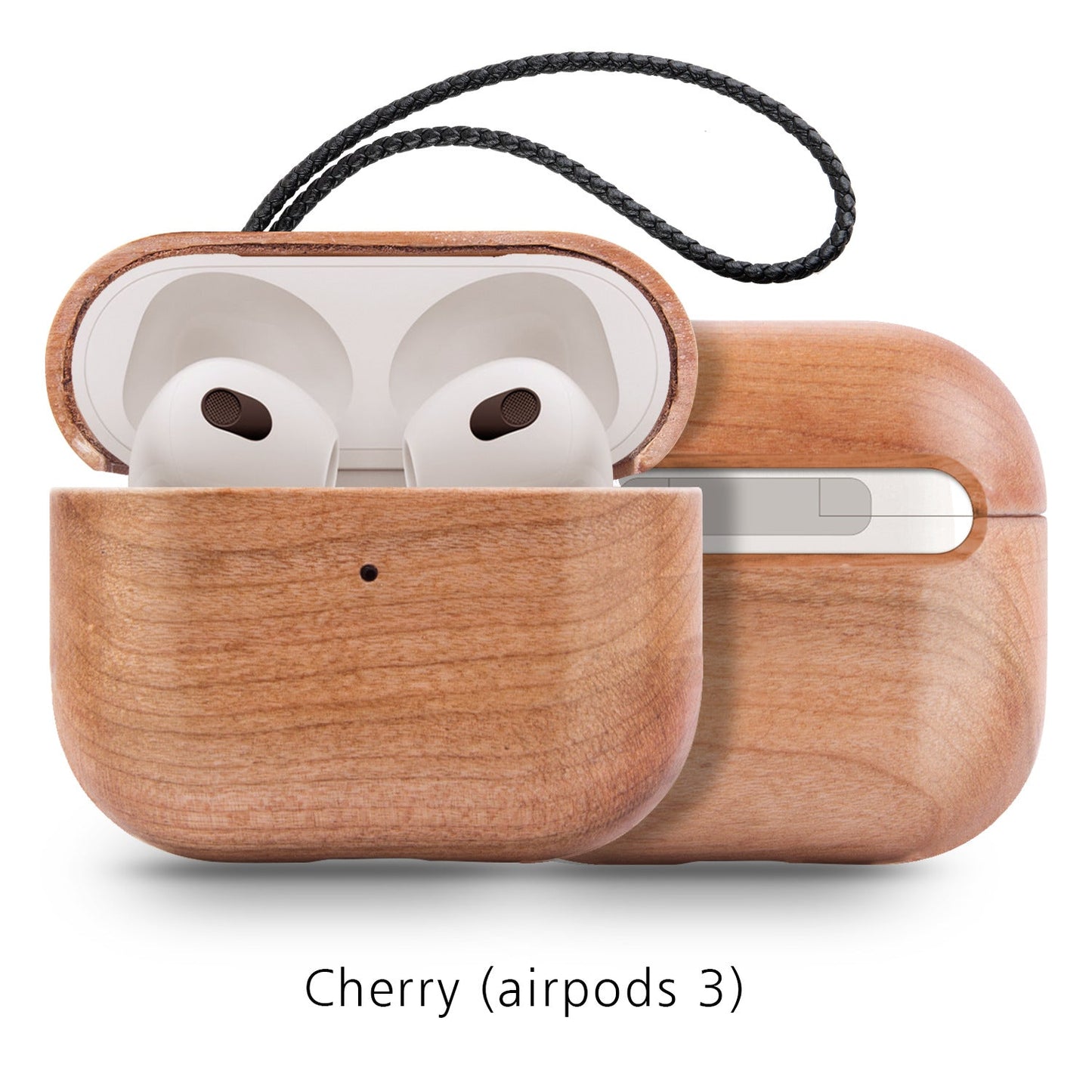 Back Cover Solid Wood Bluetooth Earphone Case