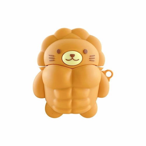 Muscle Bear Cartoon Silicone Earphone Case