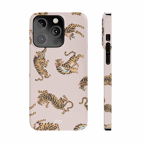 Leopard with Roses Slim Case for iPhone 14 Series