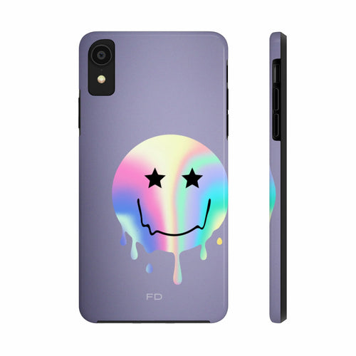 Happy Face with Stars Tough Case for iPhone with Wireless Charging