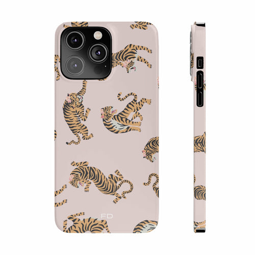 Leopard with Roses Slim Case for iPhone 14 Series