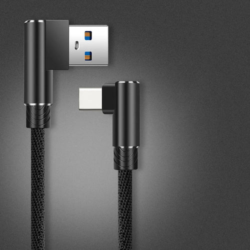 5A USB C Cable 90 Degree Elbow Fast Charge Phone Charger Type C Data