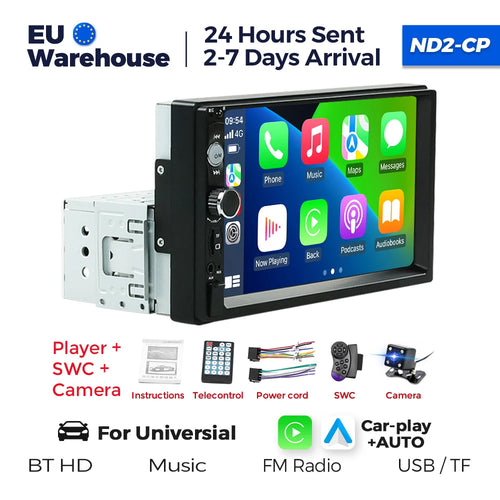 Navifly ND2 Universal 1Din Car Radio Stereo 7inch HD Touch Screen