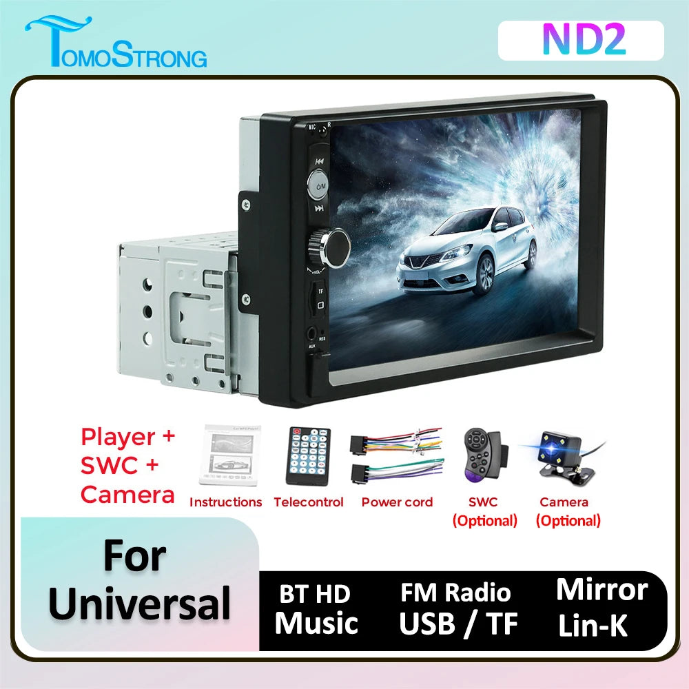 Universal 7 inch 1 Din Car Radio Stereo MP3 MP5 Multimedia Player