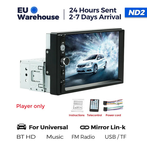 Universal 7 inch 1 Din Car Radio Stereo MP3 MP5 Multimedia Player