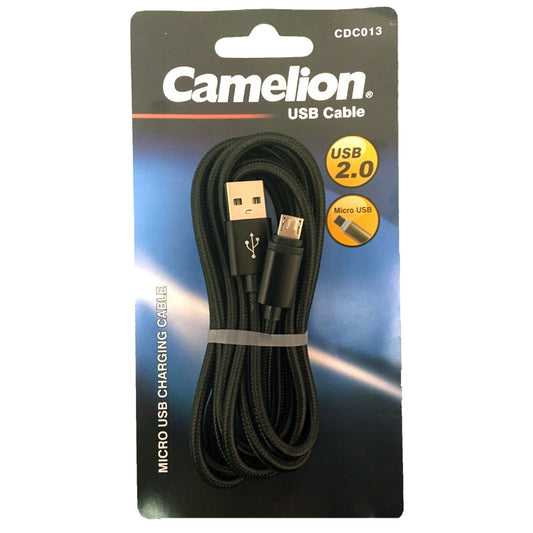 Nylon 6FT  Black Micro USB Charging Cord Blister Pack