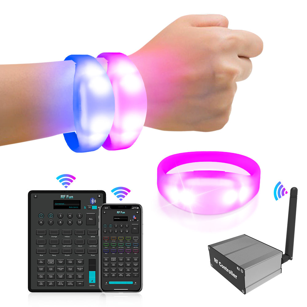 APP Controlled LED Bracelets Pulsera LED for Small Parties, Wedding,