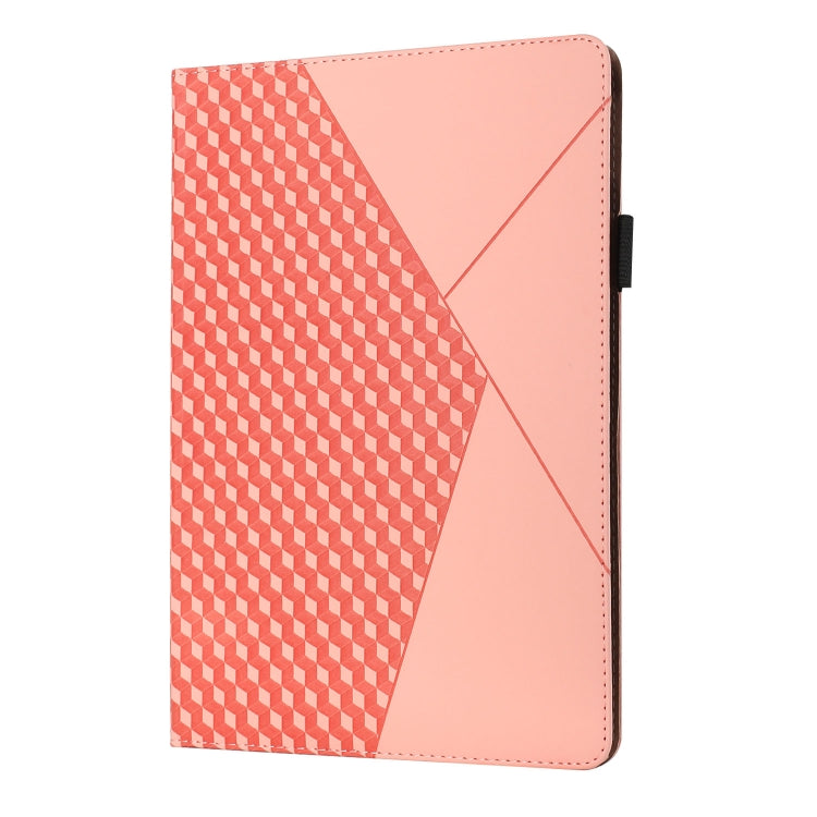 Rhombus Skin Feel Horizontal Flip Tablet Leather Case with Card Slots