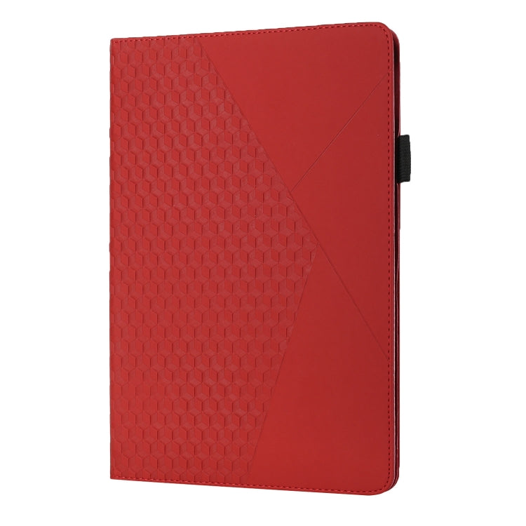 Rhombus Skin Feel Horizontal Flip Tablet Leather Case with Card Slots