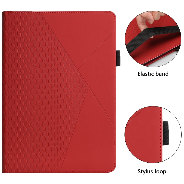 Rhombus Skin Feel Horizontal Flip Tablet Leather Case with Card Slots