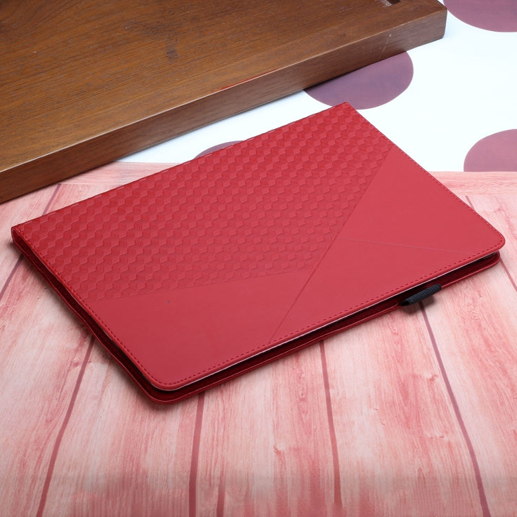 Rhombus Skin Feel Horizontal Flip Tablet Leather Case with Card Slots