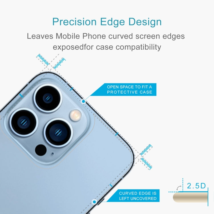 For iPhone 13 Pro 50pcs 0.26mm 9H 2.5D Tempered Glass Back Film