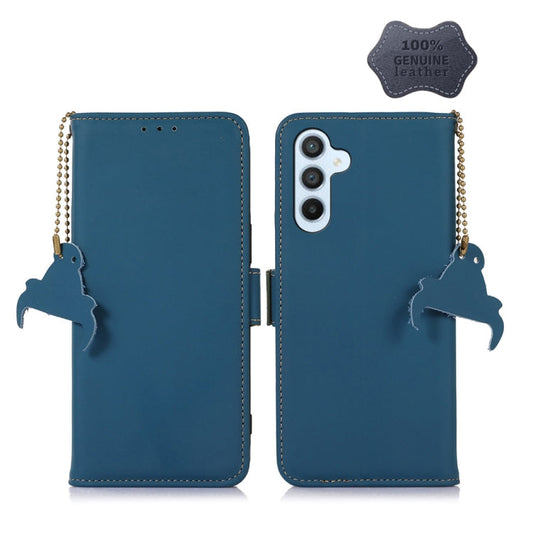 For Samsung Galaxy S24+ 5G Genuine Leather Magnetic RFID Leather Phone