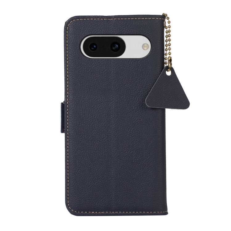 For Google Pixel 8A Side-Magnetic TJ Genuine Leather RFID Phone