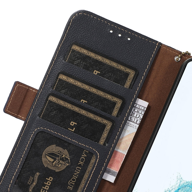 For Google Pixel 8A Side-Magnetic TJ Genuine Leather RFID Phone