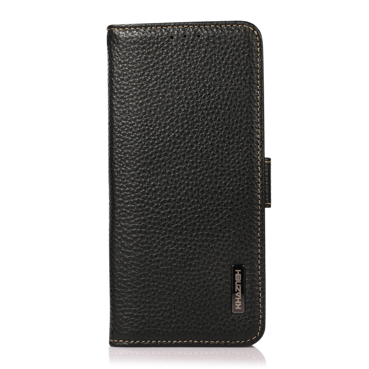 For Google Pixel 8a KHAZNEH Side-Magnetic Litchi Genuine Leather RFID