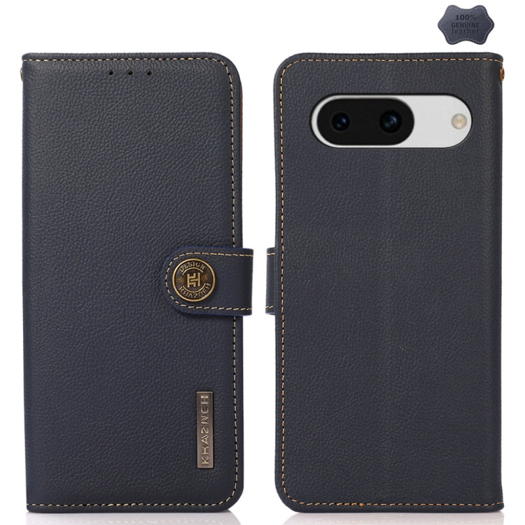 For Google Pixel 8a KHAZNEH Custer Genuine Leather RFID Phone