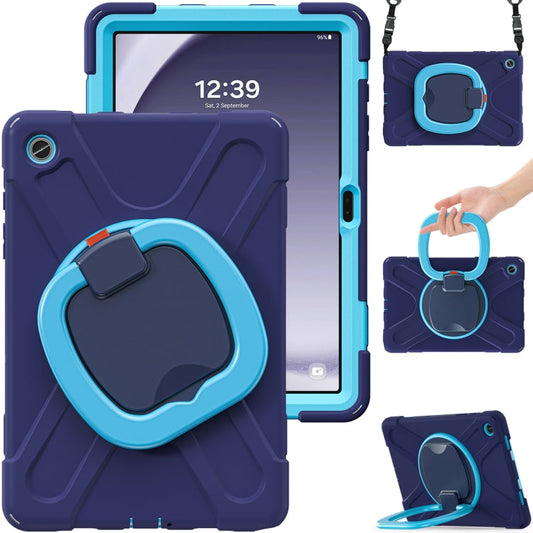 For Samsung Galaxy Tab A9+ Silicone Hybrid PC Tablet Case with Holder