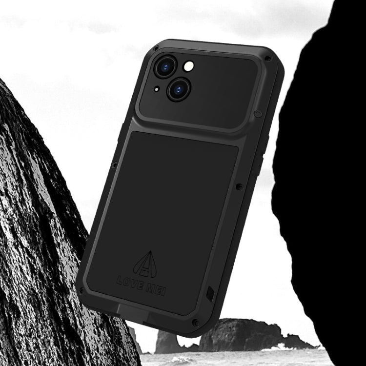 For iPhone 15 LOVE MEI Metal Shockproof Life Waterproof Dustproof