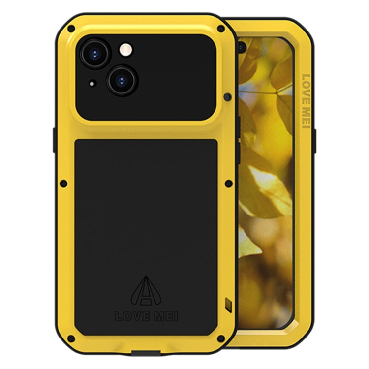 For iPhone 15 LOVE MEI Metal Shockproof Life Waterproof Dustproof