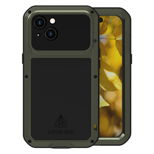 For iPhone 15 LOVE MEI Metal Shockproof Life Waterproof Dustproof