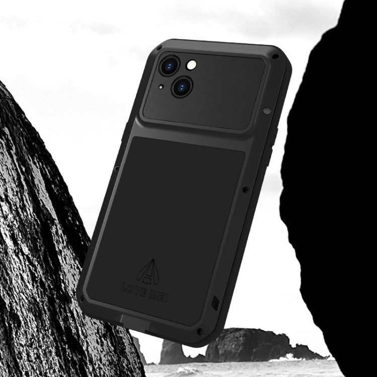 For iPhone 15 Plus LOVE MEI Metal Shockproof Life Waterproof Dustproof