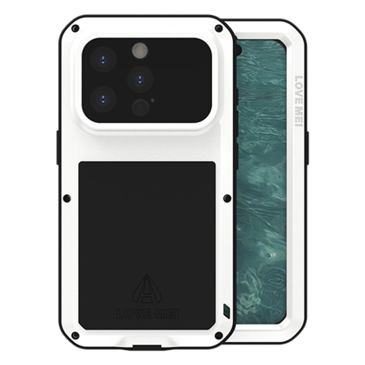 For iPhone 15 Pro LOVE MEI Metal Shockproof Life Waterproof Dustproof