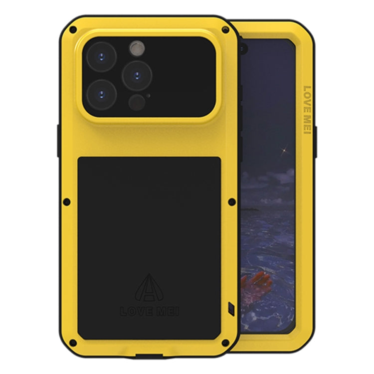 For iPhone 15 Pro Max LOVE MEI Metal Shockproof Life Waterproof