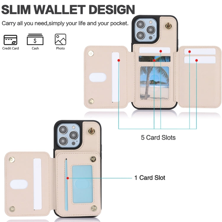 For iPhone 13 Pro Max YM006 Skin Feel Zipper Card Bag Phone Case with