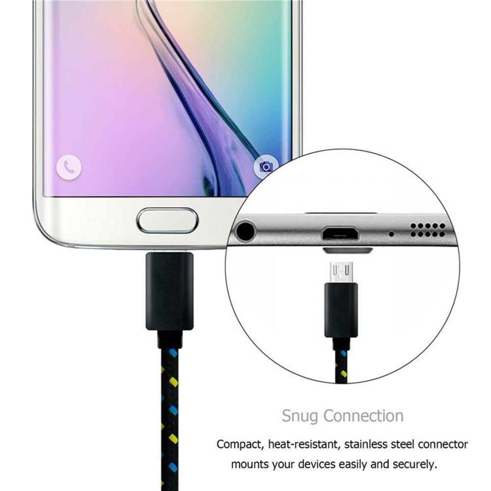 Micro Usb Cable 1m/2m/3m Data Sync Usb Charger Cable For Samsung