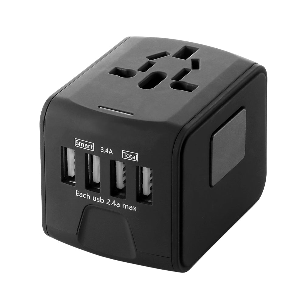 4 USB Ports Universal Travel Adapter All-In-One