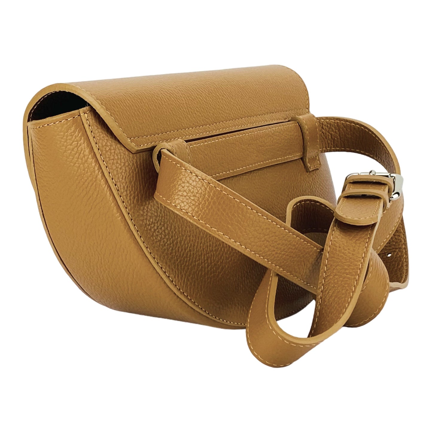 RB1027S | Borsa Donna a Bandoliera stondata in Vera Pelle Made in