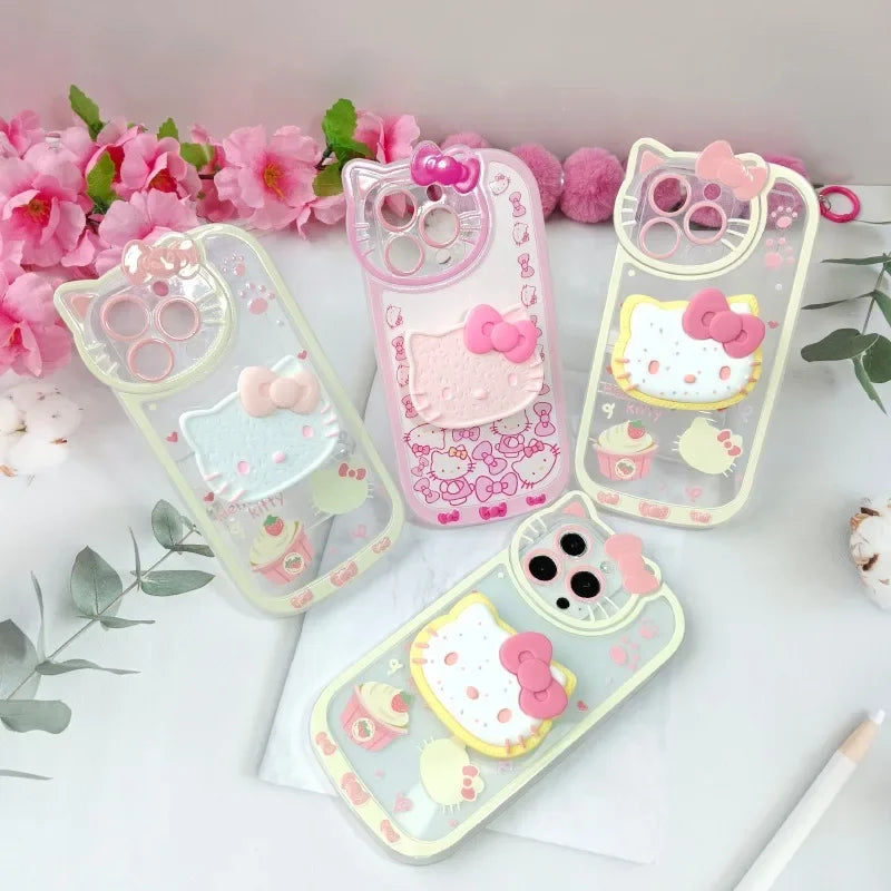 Sanrio Hello Kitty Stand Phone Cases For iPhone 16 15 14 11 13 12 Pro