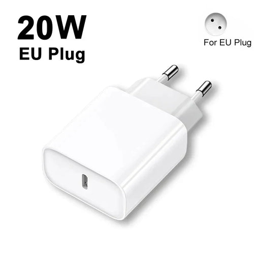 For iPhone 16 15 Samsung PD 20W USB Type C Charger Fast Charging Power