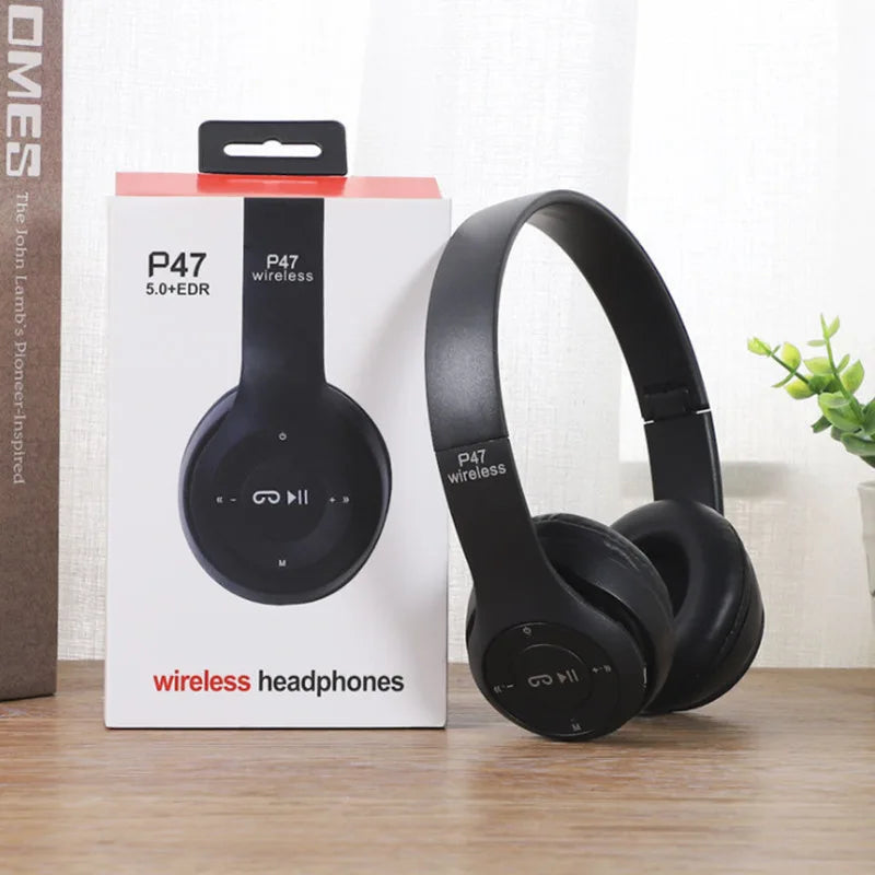 P47 Wireless bluetooth headphone With Mic Noise Cancelling Headsets