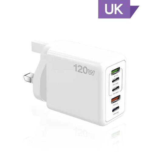 USB C Charger Fast Charging Type C 3 PD + 2 USB QC3.0 Mobile Phone