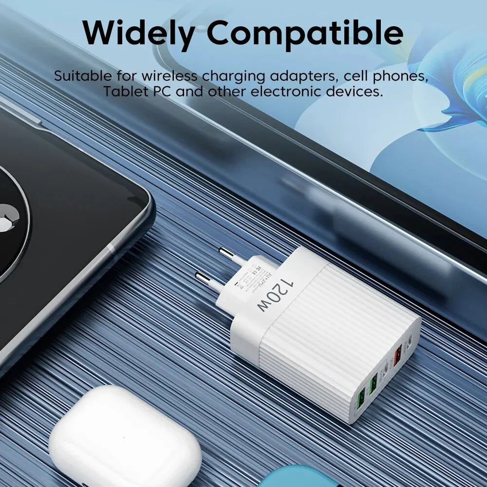 5 Ports USB Charger Fast Charging PD Type C Wall Charger For iPhone 15