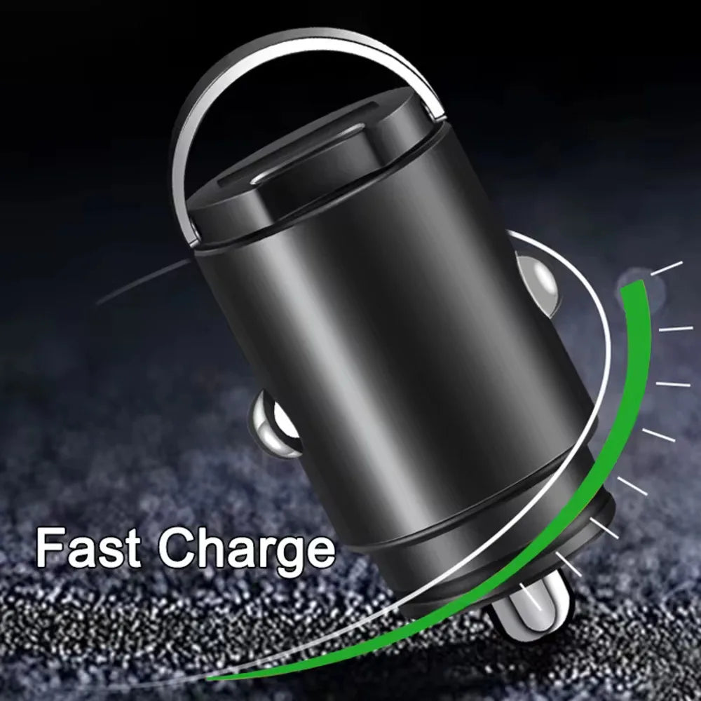 200W mini car charger fast charging for iPhone QC3.0 mini PD USB Type