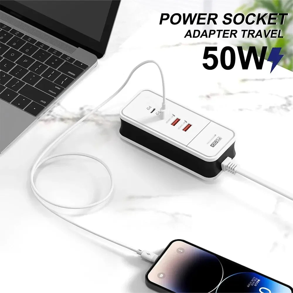 4 Port USB Charger QC 3.0 PD 12W Fast Charging Wall Charger for Xiaomi